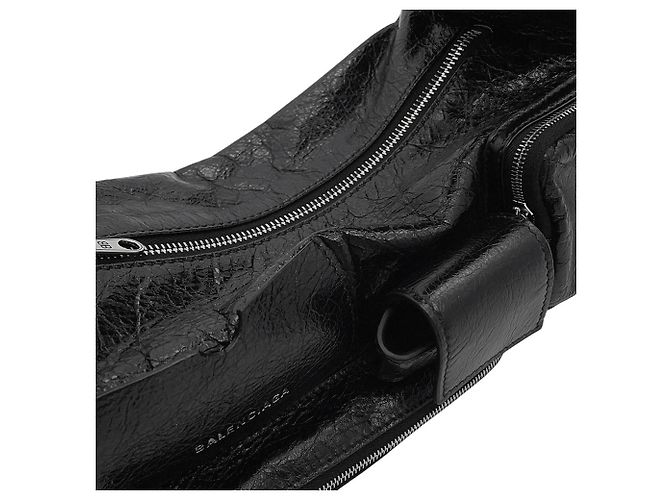 Borsa a tracolla Balenciaga in pelle nera Nero - vista 12