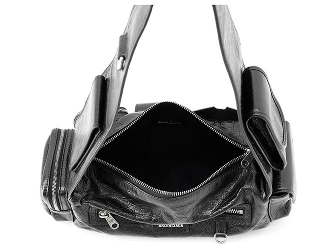 Borsa a tracolla Balenciaga in pelle nera Nero - vista 5