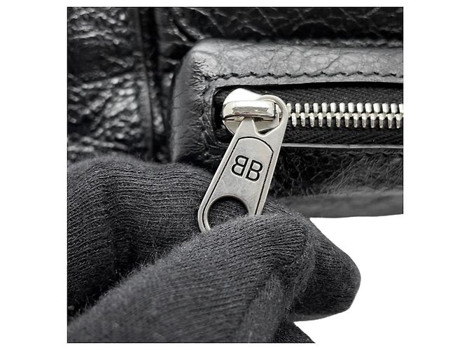 Borsa a tracolla Balenciaga in pelle nera Nero - vista 7