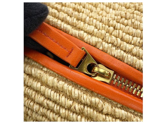 Borsa Bottega Veneta Loop in pelle e rafia Marrone - vista 13