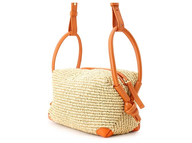 Borsa Bottega Veneta Loop in pelle e rafia Marrone - vista 2