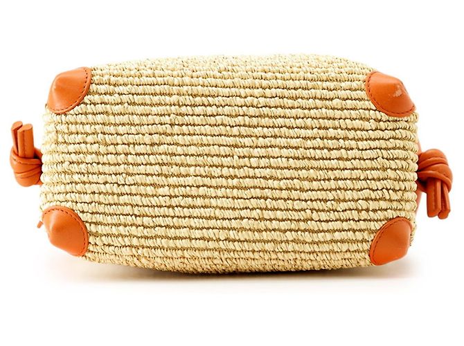 Borsa Bottega Veneta Loop in pelle e rafia Marrone - vista 3