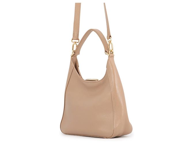 Borsa Balenciaga BB Soft Hobo in pelle beige - vista 2
