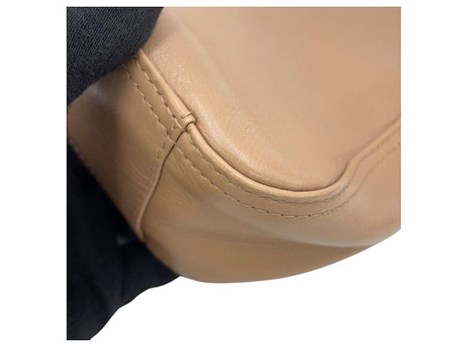 Borsa Balenciaga BB Soft Hobo in pelle beige - vista 8