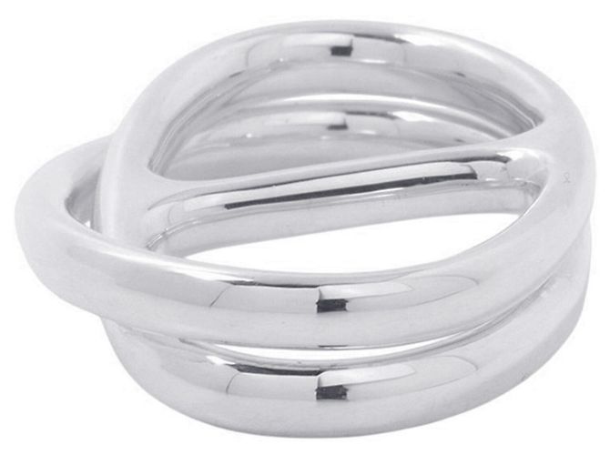 Hermès Hermes Chaine d'Ancre Punk Double Ring Silber - Ansicht 2
