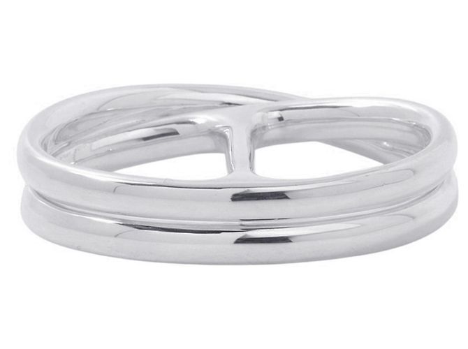 Hermès Hermes Chaine d'Ancre Punk Double Ring Silber - Ansicht 3
