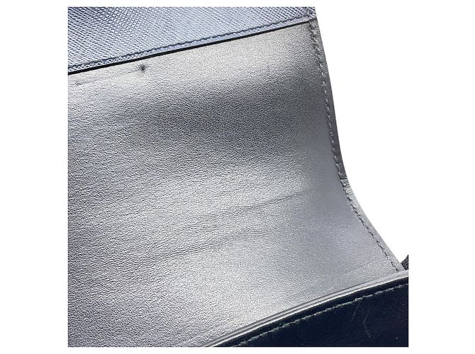 Borsa a tracolla Prada Triangle in pelle Saffiano Arancione Blu navy - vista 11