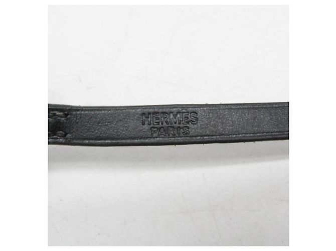 Hermès Fivela Hermes Double Tour em couro Preto - vista 6