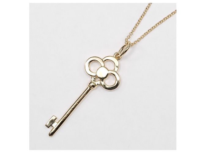 Pendente Crown Key Tiffany & Co. in oro giallo 18K e diamanti D'oro - vista 2