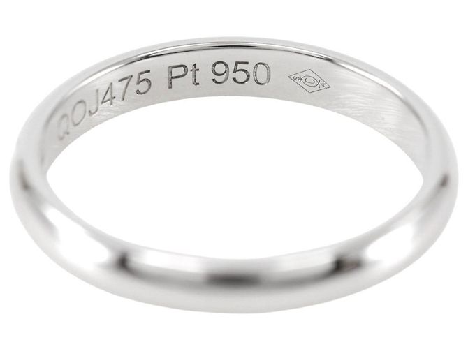 Cartier 1895 Ehering Platin mit Diamant 2.2 mm Silber - Ansicht 5