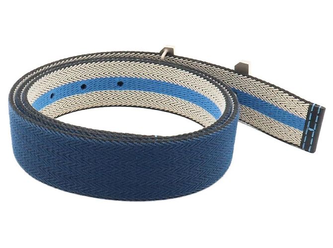 Hermès Hermes H-buckle Wendelgürtel Blau Grau Marineblau - Ansicht 3