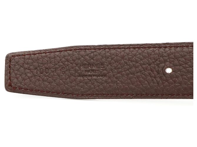 Hermès Hermes H O Carre Gürtel Doppelseitig Wendbar Braun Schwarz - Ansicht 7