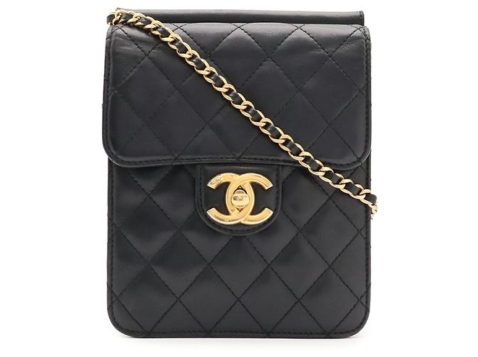 Borsa a tracolla Pochette Chanel Matelassé Coco Mark Chain Nero - vista 2