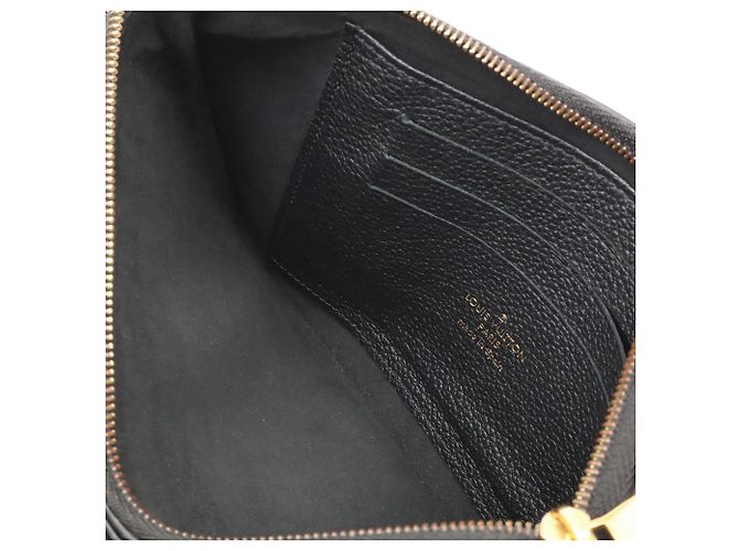 Louis Vuitton Monogram Empreinte Pochette Double Zip Chain Shoulder Bag Nero - vista 9