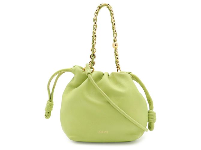 Borsa a tracolla Mini LOEWE Flamenco Verde chiaro - vista 2