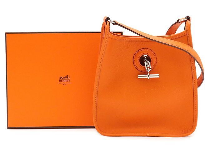 Hermès Borsa a tracolla Hermes Vespa TPM Arancione - vista 10