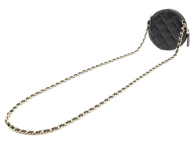 Borsa a spalla Pochette Chanel Camellia Matelassé con catena Nero - vista 3