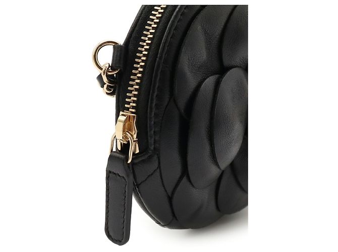 Borsa a spalla Pochette Chanel Camellia Matelassé con catena Nero - vista 6