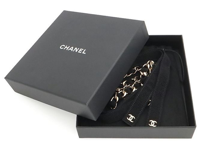 Cinturón de cadena CHANEL Coco Mark Negro - vista 7