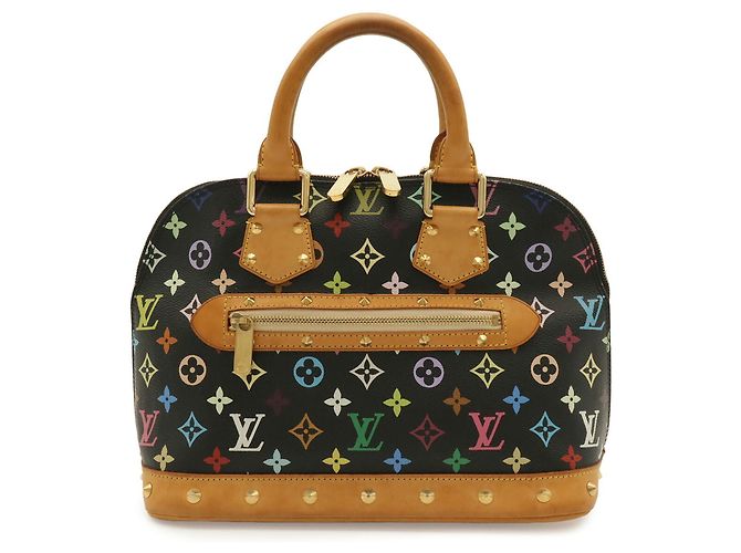 Borsa a mano Louis Vuitton Monogram Multicolor Alma Nero - vista 2