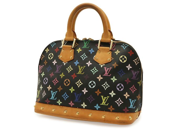 Borsa a mano Louis Vuitton Monogram Multicolor Alma Nero - vista 3