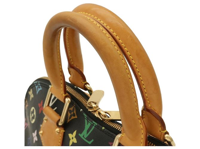 Borsa a mano Louis Vuitton Monogram Multicolor Alma Nero - vista 5