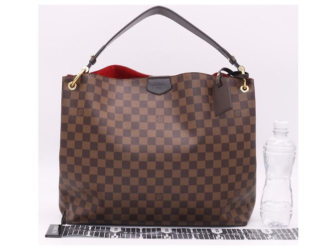 Borsa Louis Vuitton Damier Graceful MM Marrone Beige - vista 3