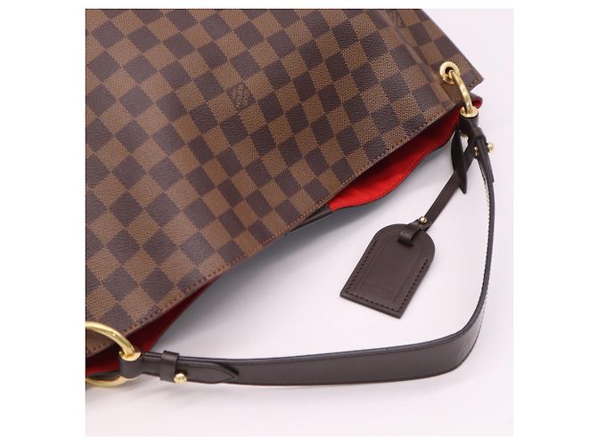 Borsa Louis Vuitton Damier Graceful MM Marrone Beige - vista 5