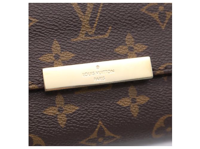 Borsa a tracolla Louis Vuitton Monogram Favorite MM Marrone Beige - vista 10