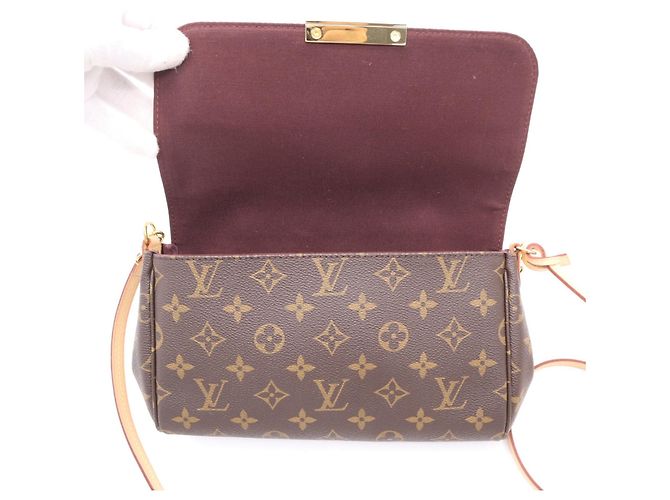 Borsa a tracolla Louis Vuitton Monogram Favorite MM Marrone Beige - vista 12