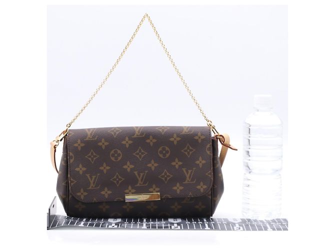 Borsa a tracolla Louis Vuitton Monogram Favorite MM Marrone Beige - vista 3