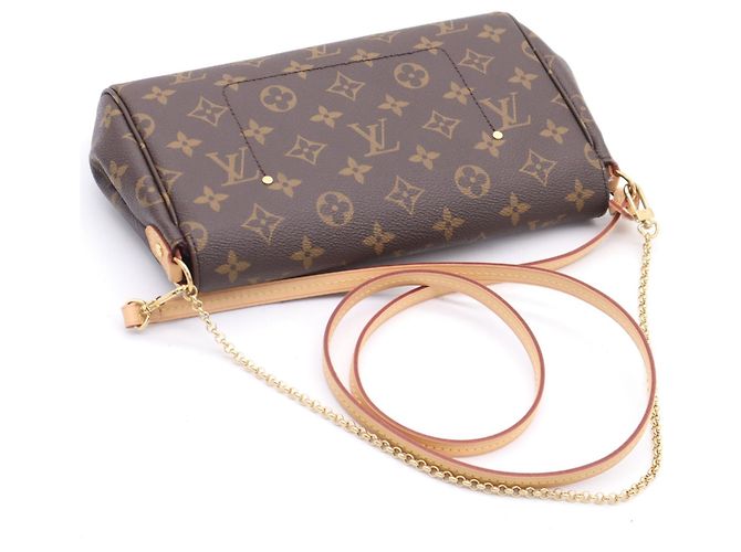 Borsa a tracolla Louis Vuitton Monogram Favorite MM Marrone Beige - vista 9