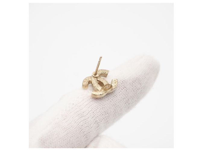 Orecchini a lobo Chanel Coco Mark con strass D'oro - vista 11