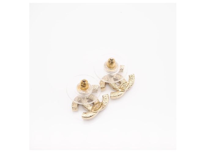 Orecchini a lobo Chanel Coco Mark con strass D'oro - vista 4