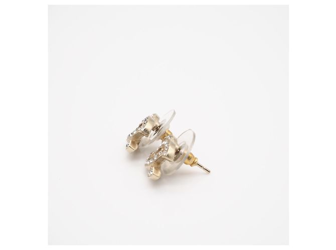 Orecchini a lobo Chanel Coco Mark con strass D'oro - vista 9