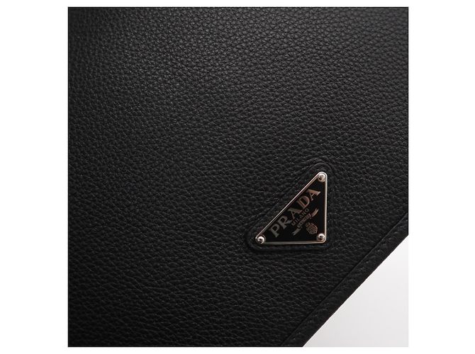 Borsa a tracolla Prada in pelle di vitello nera Nero - vista 16