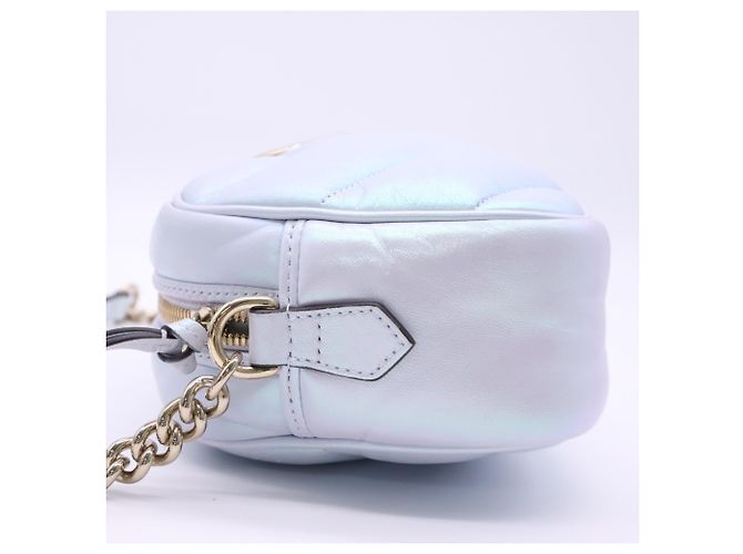 Borsa a spalla Small matelassé Gucci GG Marmont Blu - vista 5
