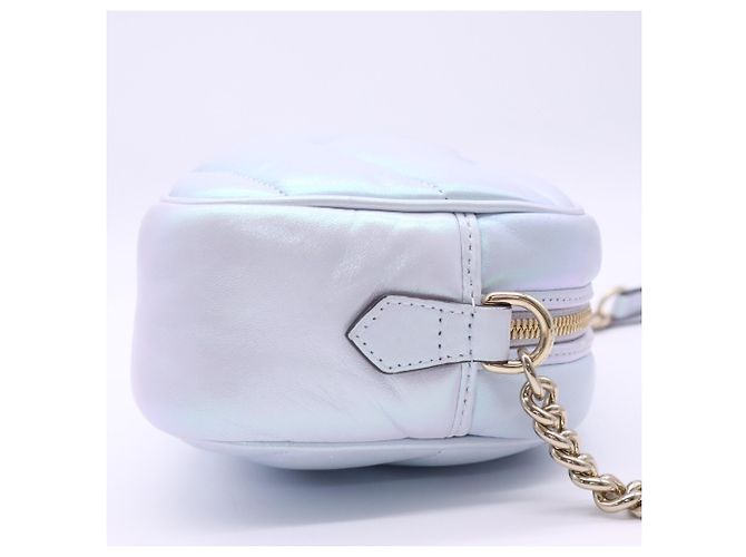 Borsa a spalla Small matelassé Gucci GG Marmont Blu - vista 6