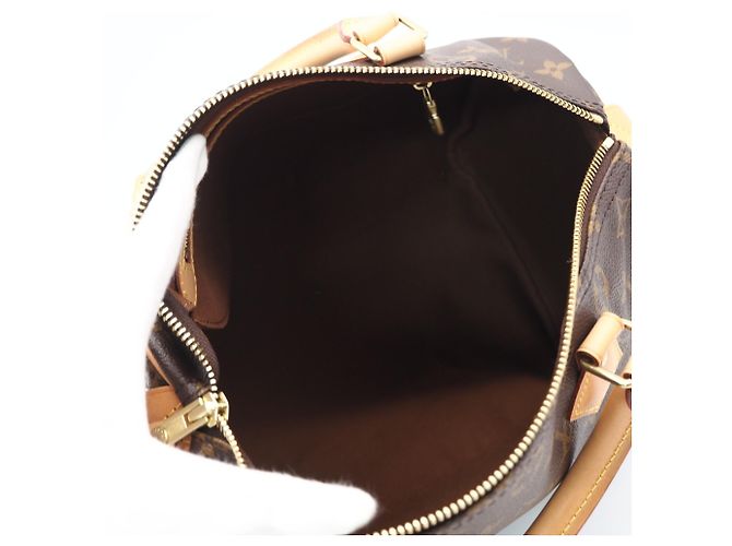 Borsa Louis Vuitton Monogram Speedy 30 Marrone Beige - vista 11