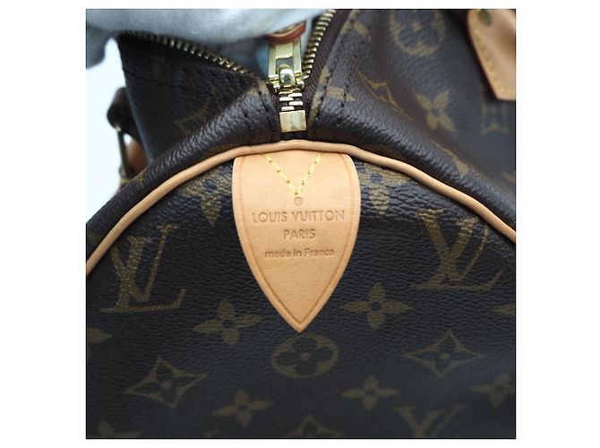 Borsa Louis Vuitton Monogram Speedy 30 Marrone Beige - vista 13