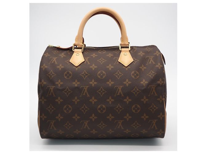 Borsa Louis Vuitton Monogram Speedy 30 Marrone Beige - vista 2