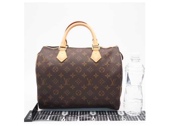 Borsa Louis Vuitton Monogram Speedy 30 Marrone Beige - vista 3