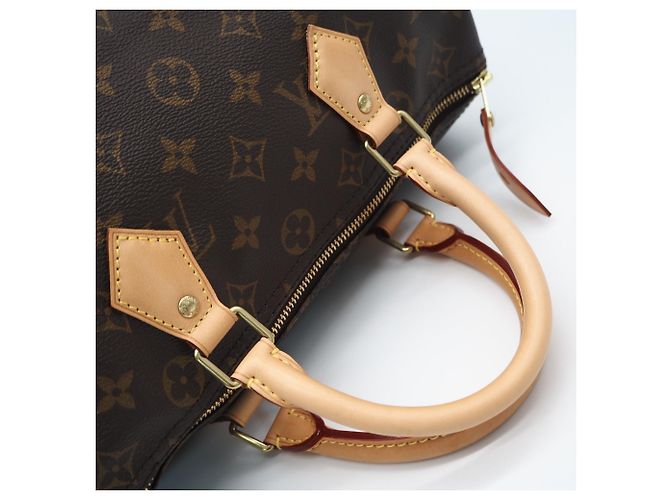 Borsa Louis Vuitton Monogram Speedy 30 Marrone Beige - vista 5