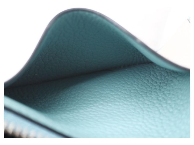 Tarjetero con monedero Loewe de piel de ternera granulada suave Castaño Azul - vista 11
