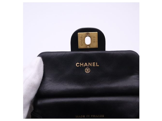 Timeless Chanel Matelassé Mini Chain Wallet Schwarz - Ansicht 15