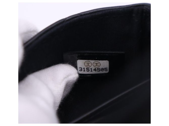 Timeless Chanel Matelassé Mini Chain Wallet Schwarz - Ansicht 16