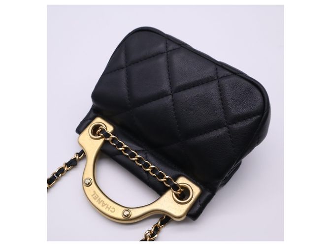 Timeless Chanel Matelassé Mini Chain Wallet Schwarz - Ansicht 2