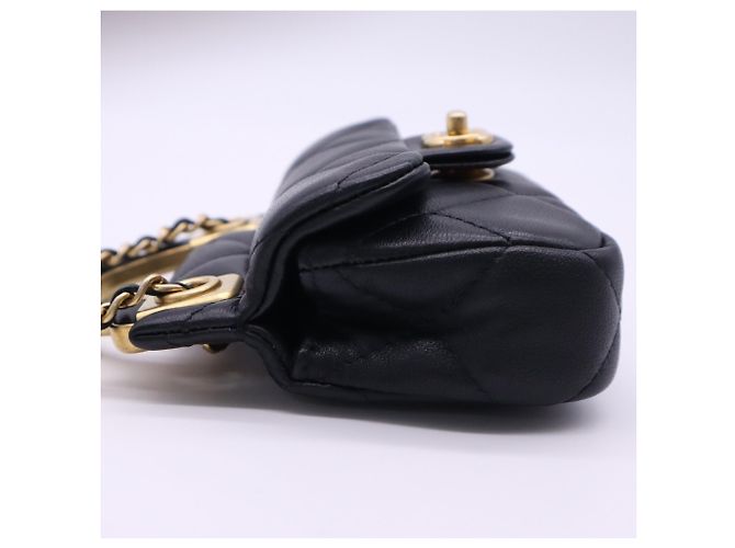 Timeless Chanel Matelassé Mini Chain Wallet Schwarz - Ansicht 4