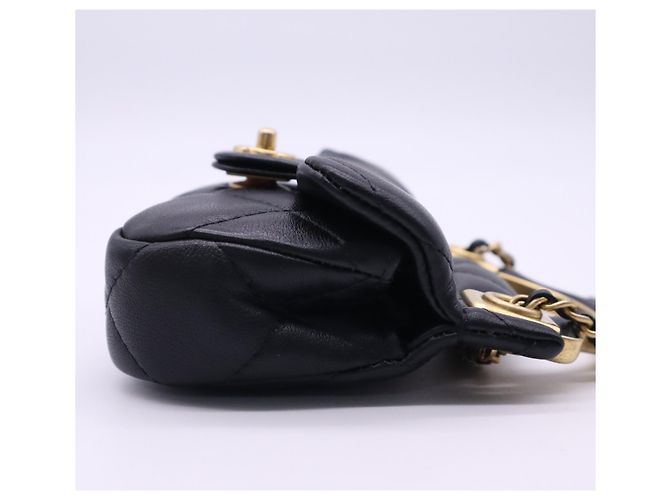 Timeless Chanel Matelassé Mini Chain Wallet Schwarz - Ansicht 5