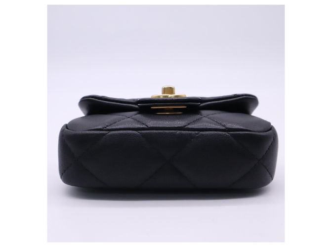 Timeless Chanel Matelassé Mini Chain Wallet Schwarz - Ansicht 6